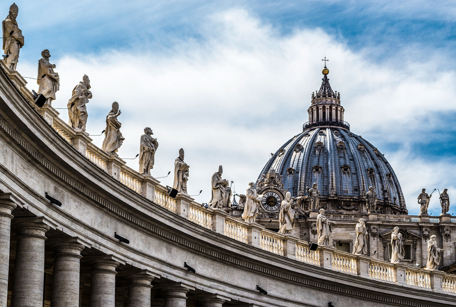 A view of the dome of St. Peter’s Basilica